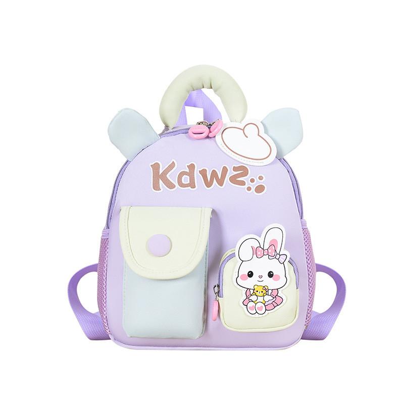 Cute Bunny Toddler School Backpack With Oxford Fabric For Girls And Boys