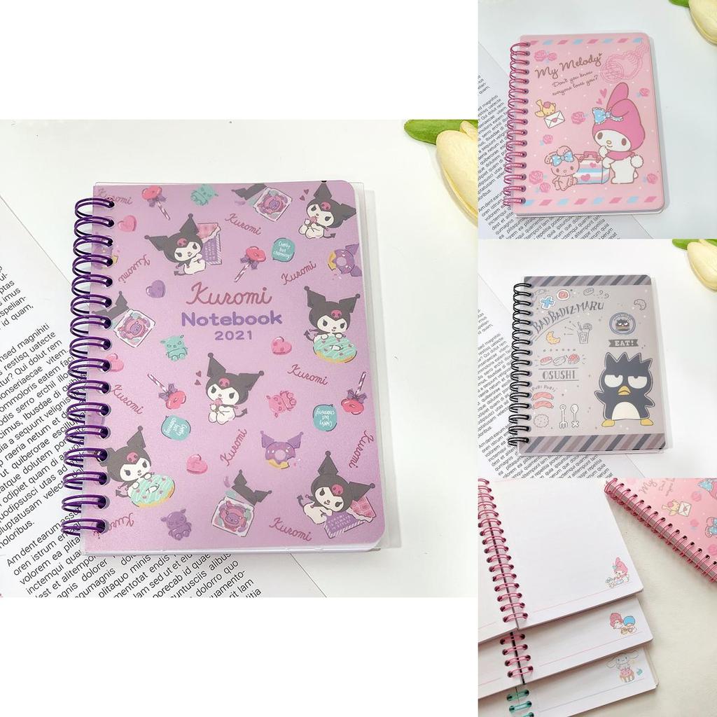 Kuromi A6 Date Book Notebook Sanrio Office Notepad With Spiral Bound Ruled Lined Paper