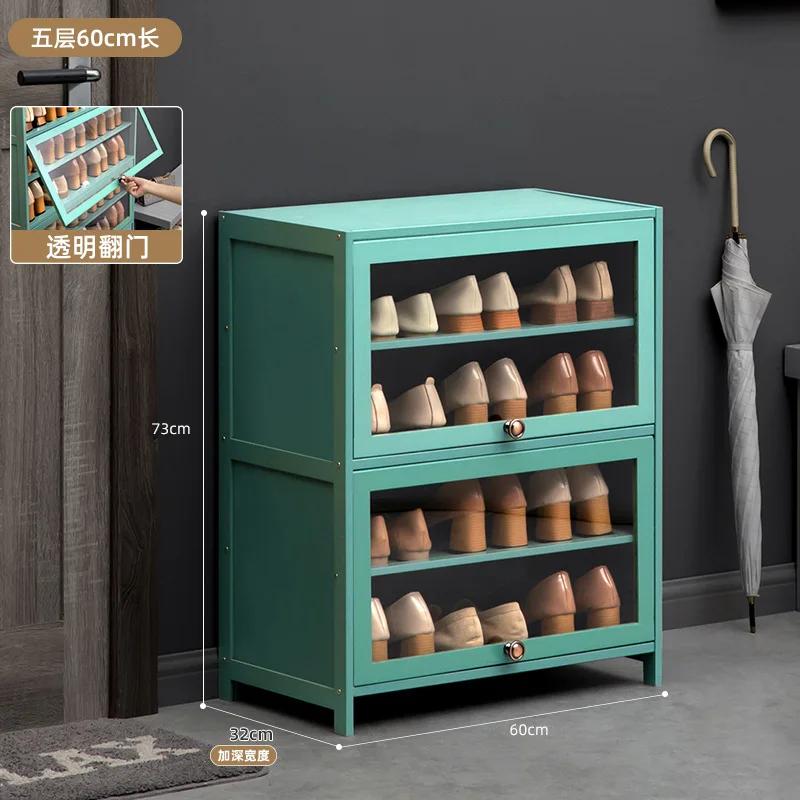 Simple Shoe Cabinet HD Transparent Shoe Storage Shelf Household Display Dustproof Shoe Rack Bench Organizer Cabinets Furniture
