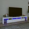 Vidaxl Szafka Pod Tv Z Oświetleniem Led, Biała, 230X36,5X40 Cm