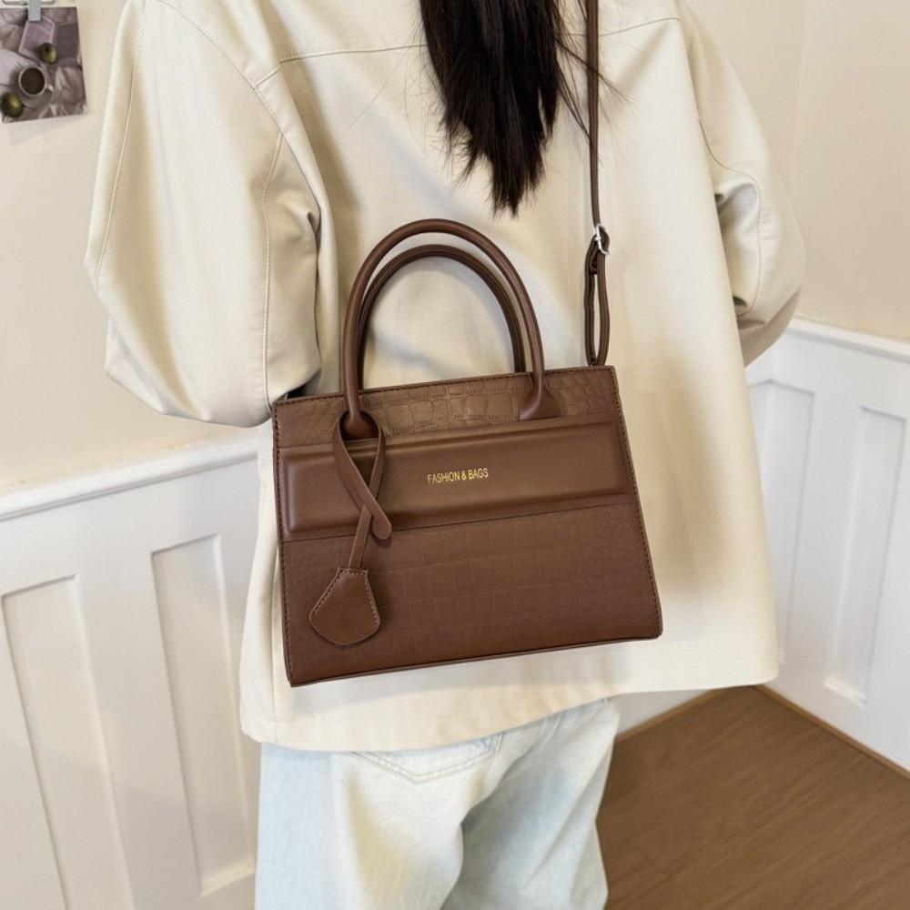 Medium Size Large Capacity Crossbody Bag Multi Color Handbag Stone Pattern Shoulder Bag Shopping