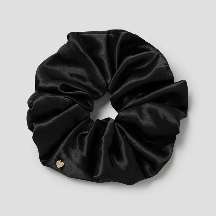 [8 Seconds] Big Satin Scrunchie Black (356796AM75)