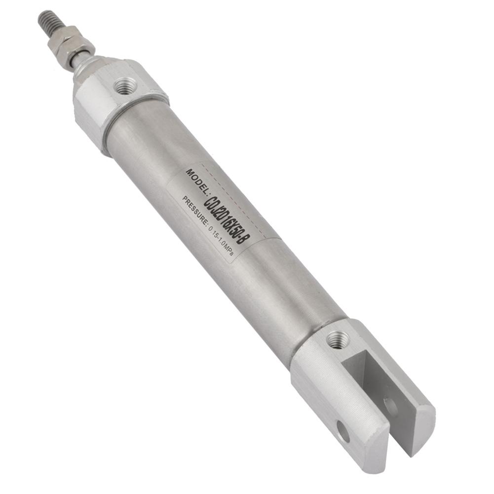 Pneumatic Cylinder, CDJ2D16-50B 16mm Diameter Double Action Double Stirring Stainless Steel Cylinder 50mm Cylinder Double Stirring