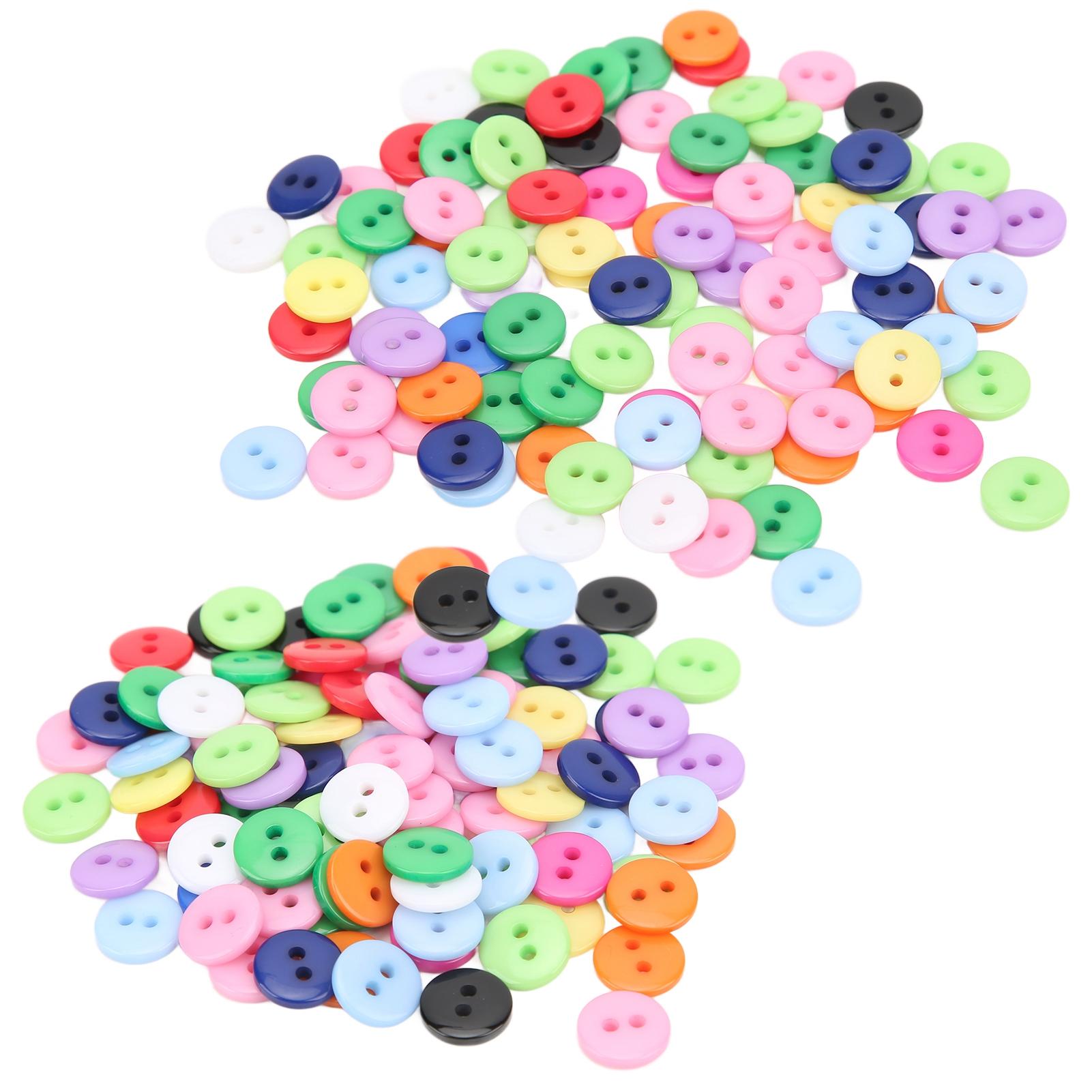 

200 шт. Швейные пуговицы Невыцветающие Разноцветные Прочные Аксессуары для одежды для дома(16 л = 10,0 мм