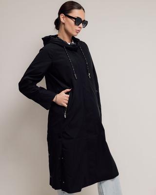 Trench Coat Women Snow Owl 22807 S Black