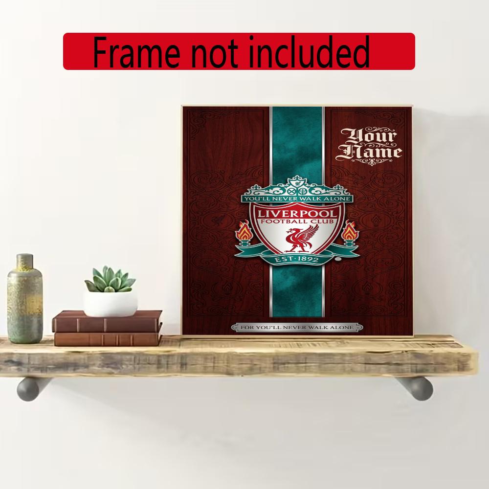 Liverpool Fc Customize Your Name Diamond Painting Round Diamond Diy Frameless Holiday Artwork Suitable For Home Office Wall Decoration