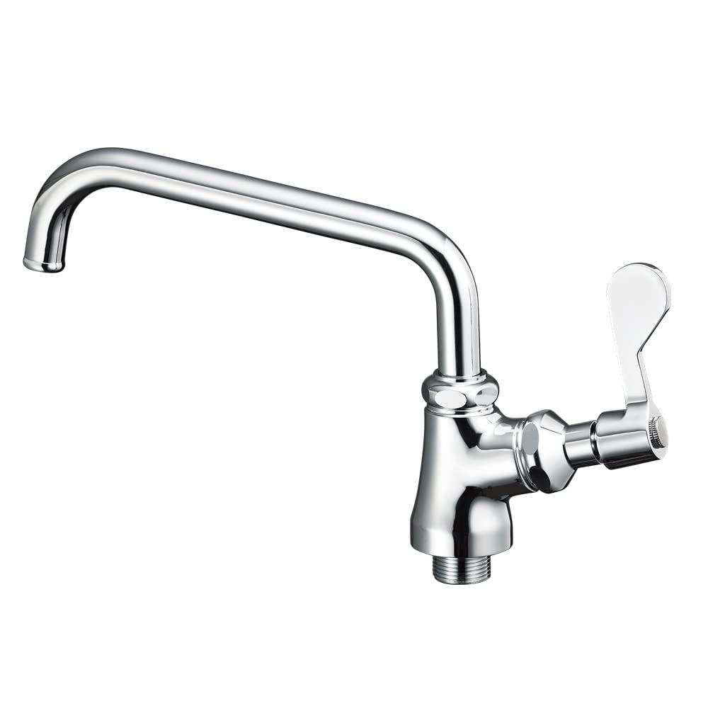 SANEI swivel faucet for suitable for both inland and cold pipe length Silver (San-ei) Upward-facing kitchens, 90-degree opening/closing,