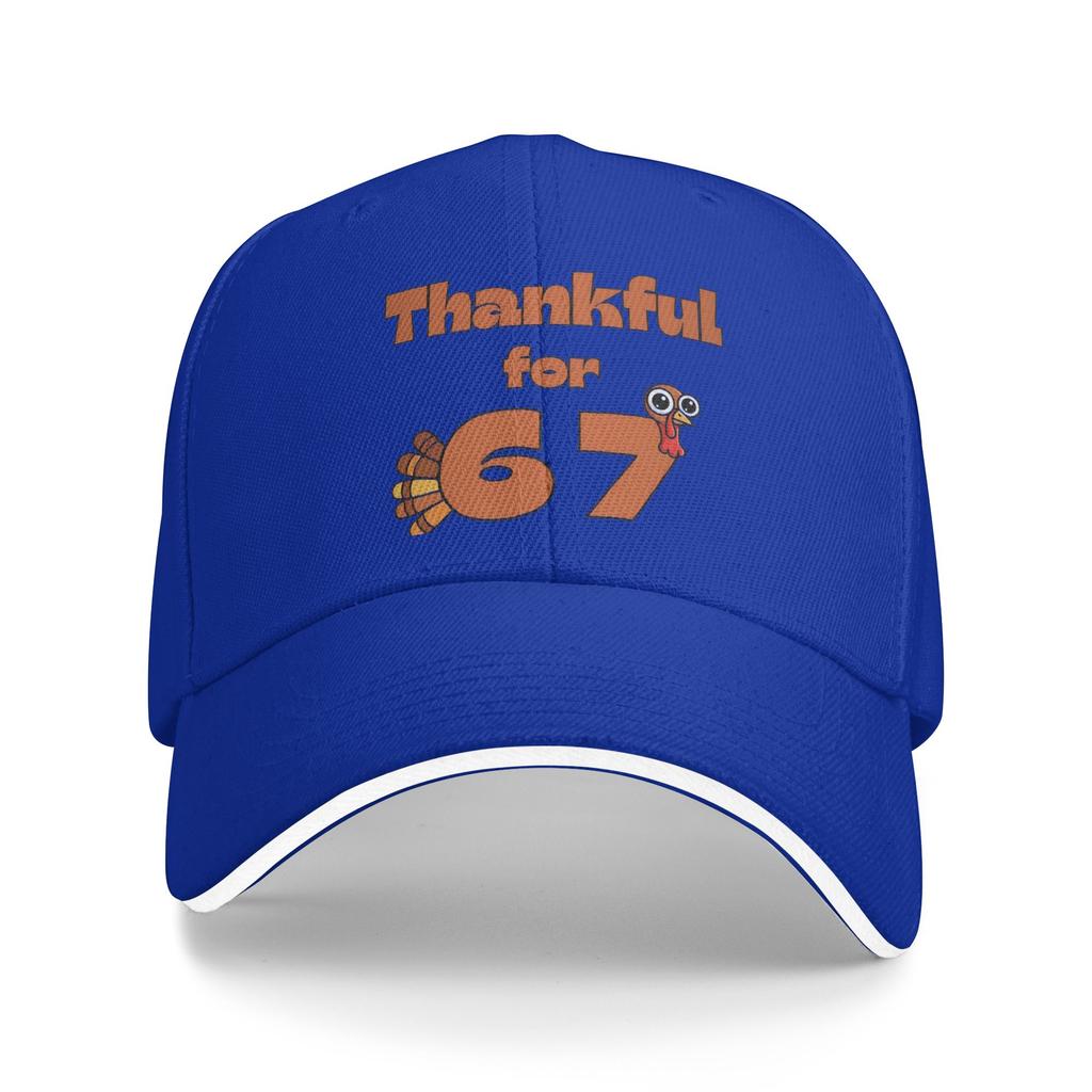 Thankful for 67 Meme Turkey Thanksgiving Casual Baseball Cap Summer  Trucker Hat Outdoor Sports Snapback Cap Men Baseball Caps