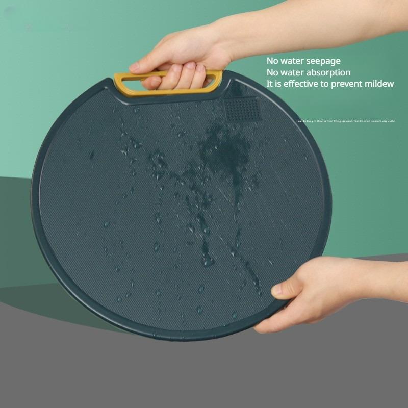 Thickened Round Rotatable Cutting Board Kitchen Cutting Board Gold-plated Cutting Board Anti-mildew Non-slip PP Plastic