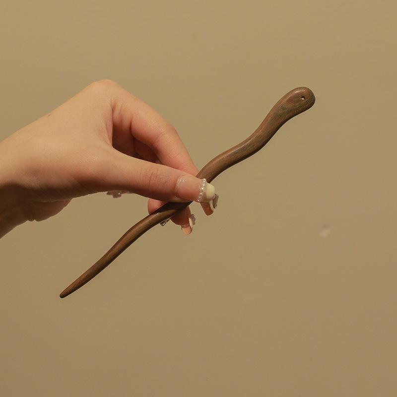 Vintage matu nūja Dabīga Sandalkoka matu sprādze Sievietēm Meitenes Matu Spraudītes Spraudītes Senatnes ķīniešu stila matu aksesuāri Rotaslietas Sievietēm