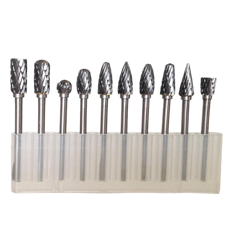 Tungsten Steel Carbide Rotary File Set - Double Grain Engraving and Milling Cutter for Woodworking, 3x6mm
