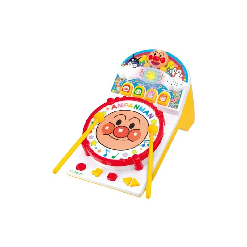 [Bandai] Fun at home! Anpanman Taiko Drum Set (Recommended age: 1 year 6 months and up) [Japan Toy Awards 2024, Excellent Award in the Shared Play Toy
