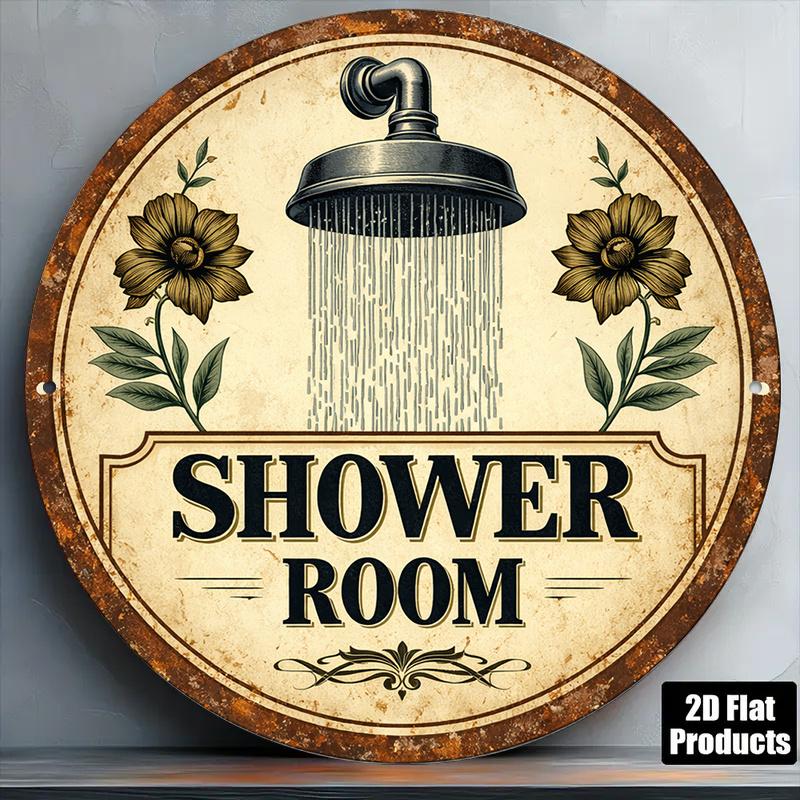 D Plat stuks x Inch xcm D Plat Rond Bord Vintage Douchekamer Plaquette Badkamer Decor Decoratief Bord Geschikt voor