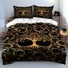 Golden Tree of Life Bedding Set Bedding Set (1 Duvet Cover, 2 Pillowcases, Duvet Not Included)