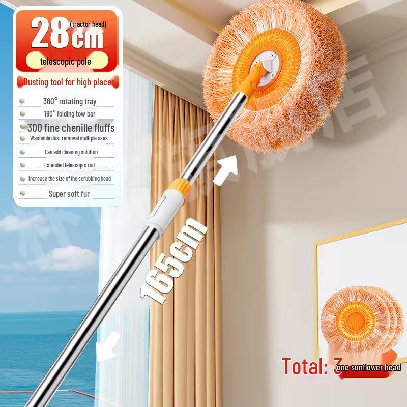 2025 Sunflower Telescopic Mop: Multifunctional Cleaning for Walls and Ceilings