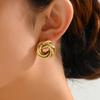 Light Luxury Irregular Earrings Temperament Ladies Ear Studs Simple Metal Round Earrings  Wedding