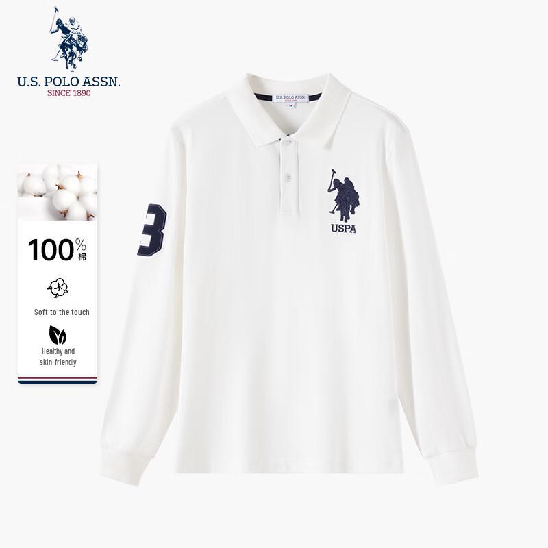 U.S. POLO ASSN. Men's Long-Sleeve Pure Cotton Polo Shirt