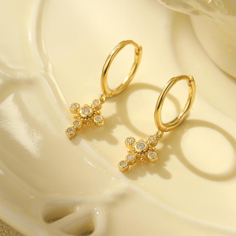 

Under the Banyan Tree S925 Silver Cross Earrings for Women - Elegant and Unique Fashion Jewelry S925 Silver