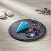 Rainbow Color Healing Crystal Pendant Bead Chain Natural Crystal Necklace  Daily Wear