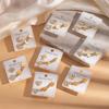 Cross Heart Bow Star Stud Earrings: Stainless Steel & Titanium Two-Piece Set for Women with Micro-Inlaid High-End Design