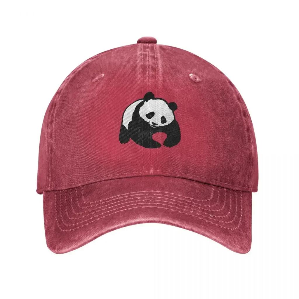 WWF Cute Panda Baseball Caps Vintage Distressed Denim World Wide Fund Sun Cap for Unisex Women Outdoor All Seasons Travel Caps Hat