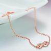 European and N Fashion Bracelet Infinite 8 Characters Simple Zircon Rose Gold Bracelet