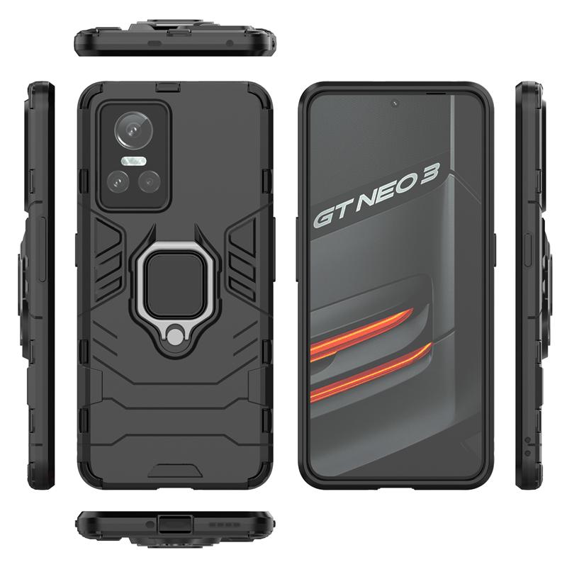 For Realme GT Neo 3 5G Case Armor Finger Ring Bracket Shockproof Bumper Realme GT Neo 3 Cover For Realme GT Neo3 Neo2 Realme GT
