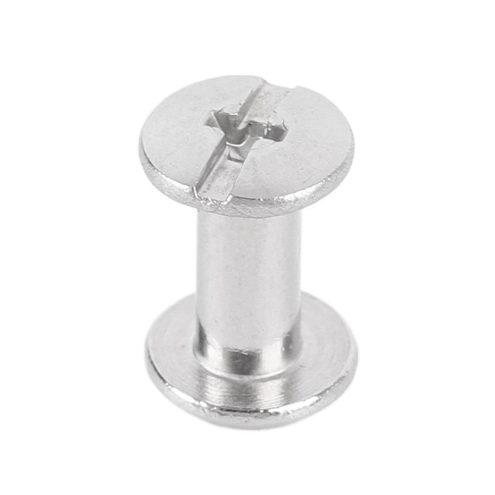 50set Stainless Steel Binding Screws Silver Color Stud Bolts Snap Rivets For Leather Decoration