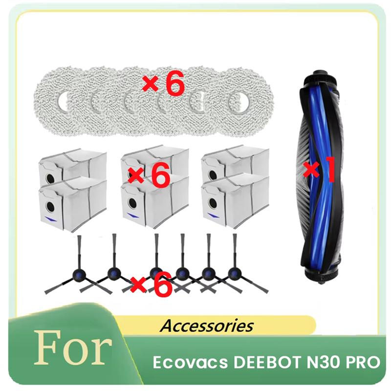 

AEE4-19Pcs For Ecovacs DEEBOT N30 PRO Sweeping Robot Accessories Cleaner Parts Replacement Main Side Brush Mop Filter