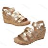 Mode Damen Sandalen 2025 Neue Plateau Sommer Peep Toe Römische Keilsandalen Damen Große Größe Freizeit Sportschuhe Sandalias De Mujer
