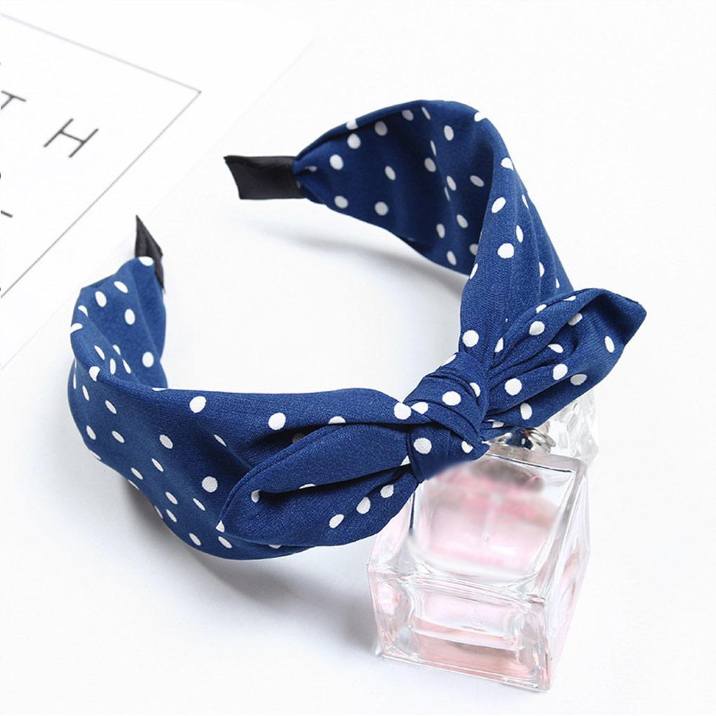 Süßes und modisches Damen-Stirnband mit Punktmuster, Schleife, geknoteten Haarbändern, Punktmuster-Stirnbändern