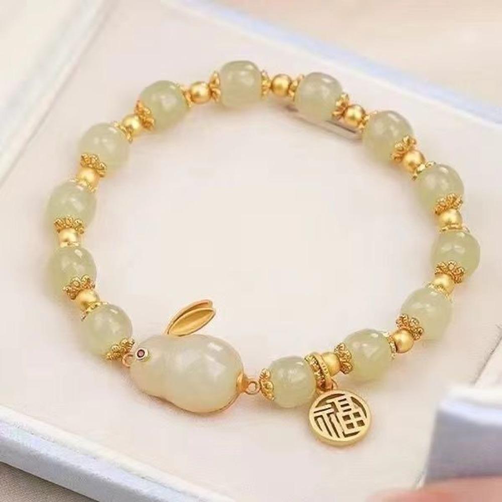Imitation Hetian Yutu Fu Brand Bracelet Women's Design High-value Bracelet Girlfriend Gift