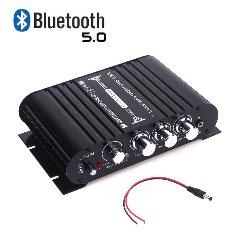 1 Set Hifi 2.1 Kanal Leistungsverstärker Stereo Bass Sound Auto St-838 Heimkino Verstärker Medienplayer Subwoofer Verstärker