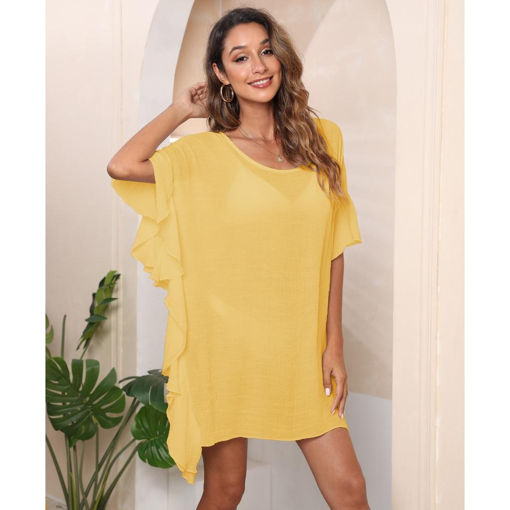 Pareo Strandüberzug für Frauen Sommerkleid Saidas De Praia Badebekleidung Tunika Outlets Luxusbadeausgänge Frau Überzüge