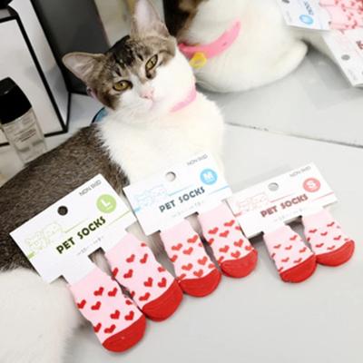 Haustier-Hundesocken, Haustierzubehör, kleine Katzensocken aus Strick, Pfotenschutz, warme Socken, dicke Wintersocken, 4 Stück/Set, Anti-Rutsch-Socken, Haustierbedarf