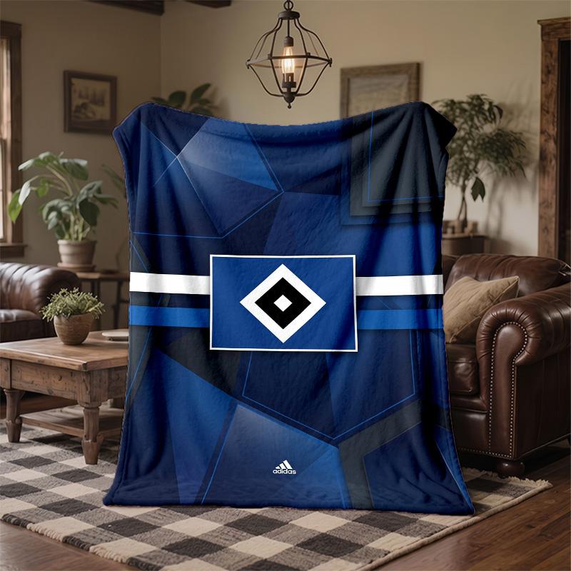 Hamburger SV Football Print Flannel Blanket Soft Warm Sofa Bed Throw Blanket For Home Office Bedroom