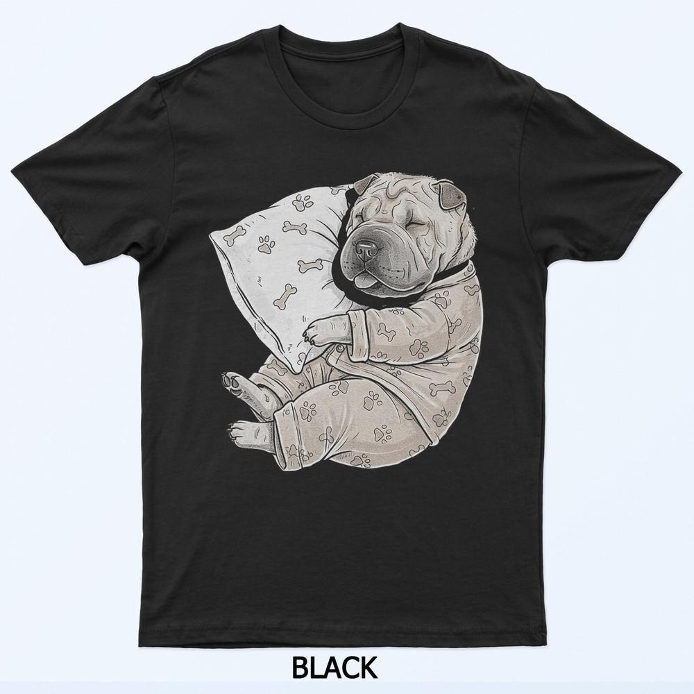 Funny Sleepy Chinese Shar Pei Pajama Men Women T-Shirt