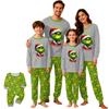 Set Pigiama Coordinato per Famiglia con Stampa Natalizia, Top a Girocollo a Manica Lunga e Pantaloni Lunghi