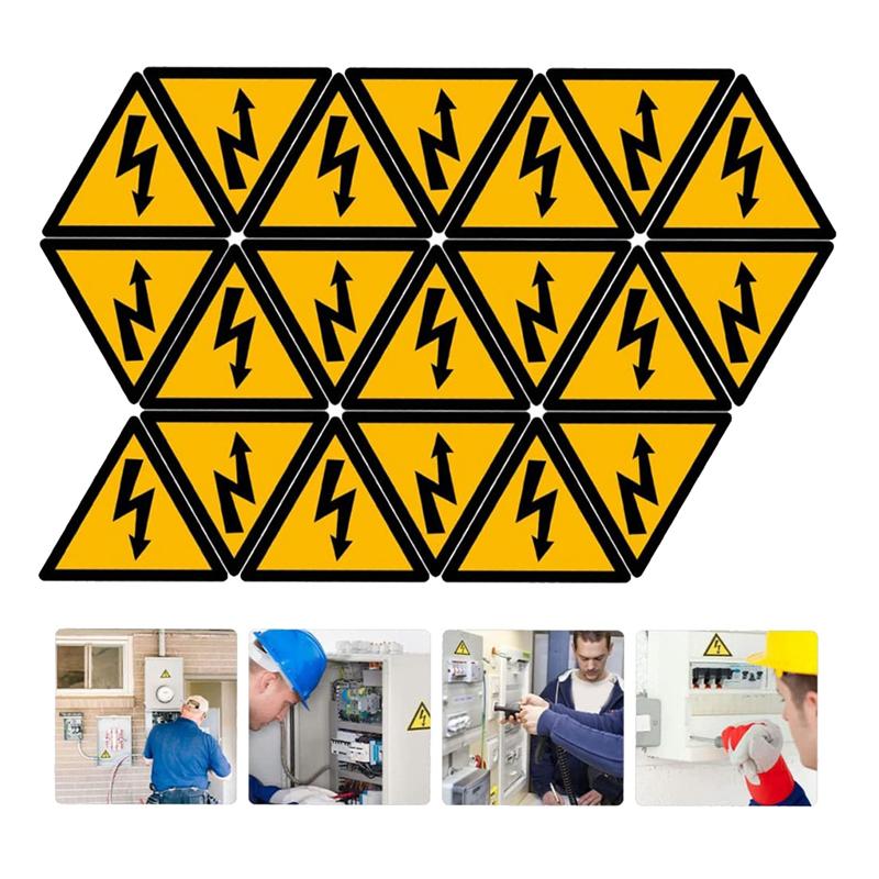 2026+ 80 Sheets Labels Electric Fence Sign Label Stickers Warning Label for Safety Electric Shocks Safety Warning Sticker