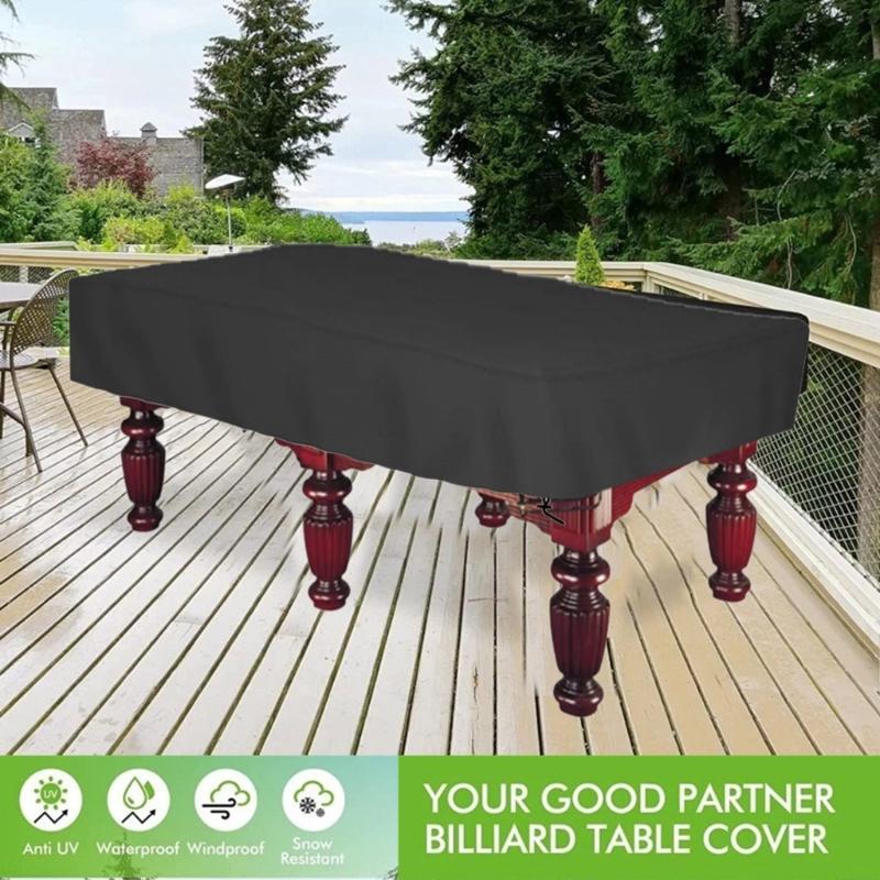 Billiard Table Cover with Drawstrings Oxfords Cloth Table Cover for Outdoor Indoor