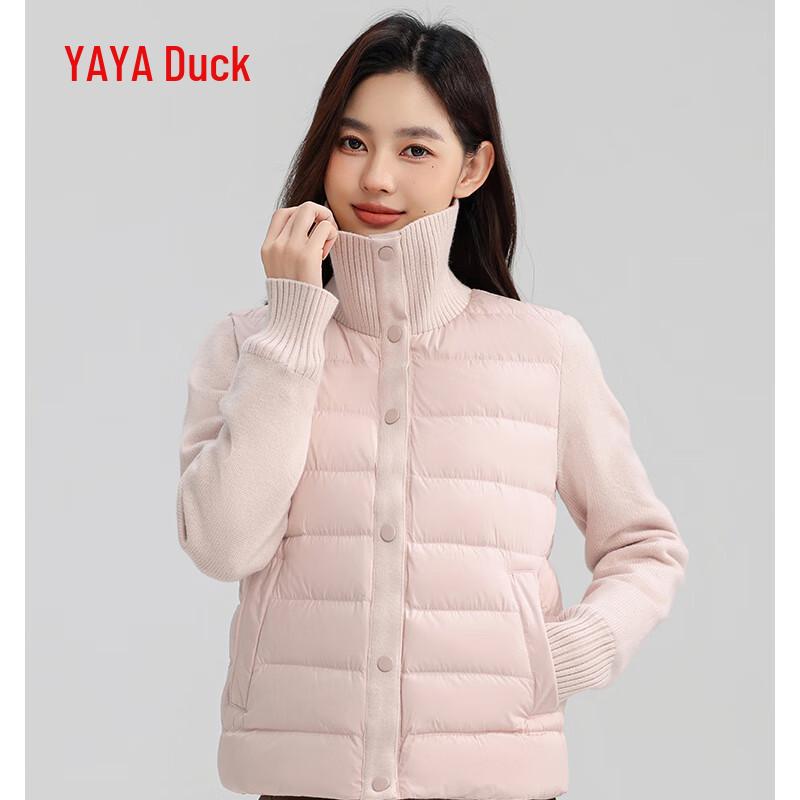 YAYA Women's Knit-Panel Down Jacket