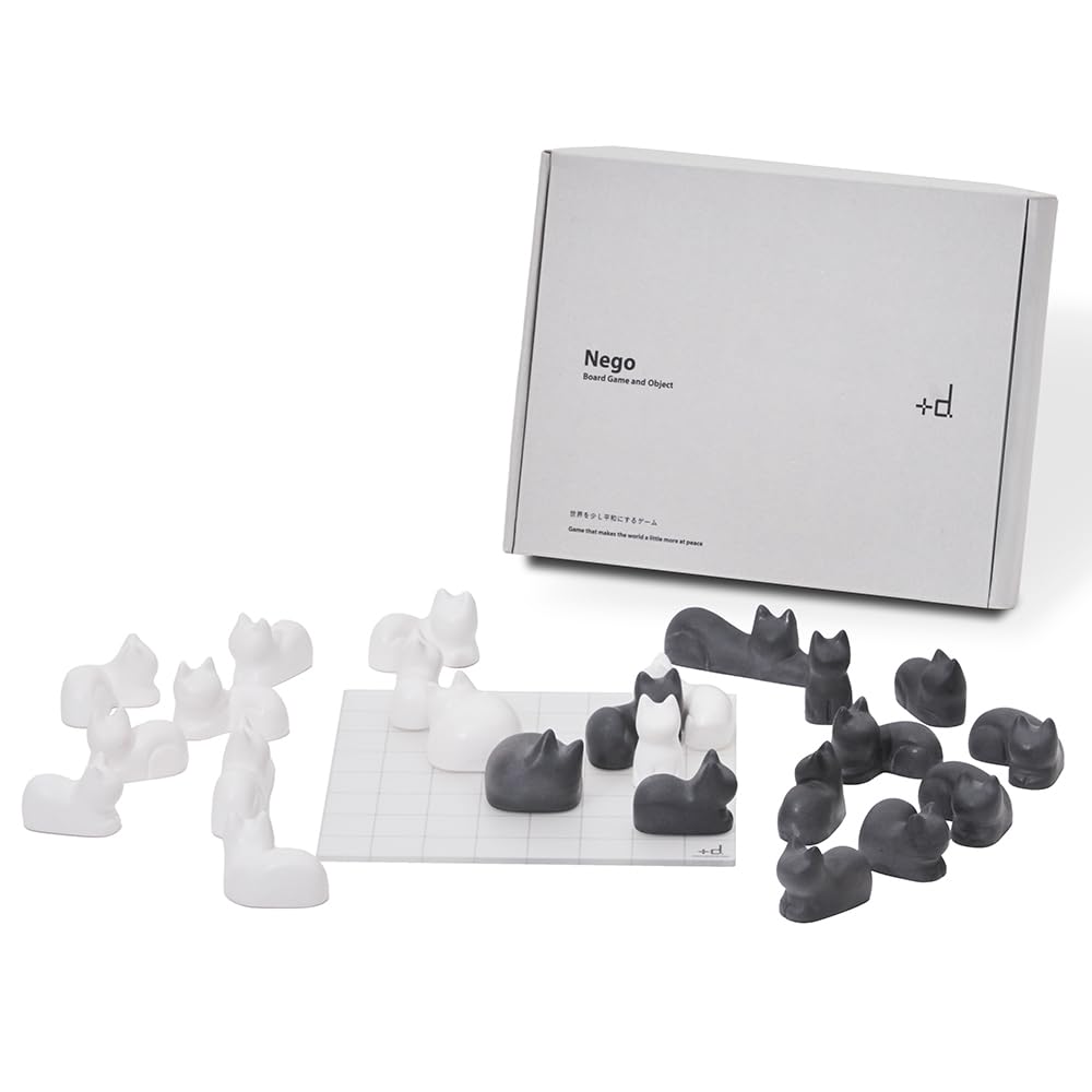 

Ash Concept (h conceot) +d Nego Cat Territory Game DA-1360 2-Player Cat Board Game Go-Style Educational Toy Adults and Children Gift Made in Japan Enj