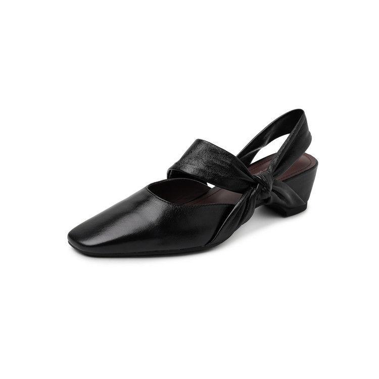 

Handmade women s shoes small square head high heel square head summer 2025 new simple and comfortable bag head silver thick heel sandals 40 чёрный