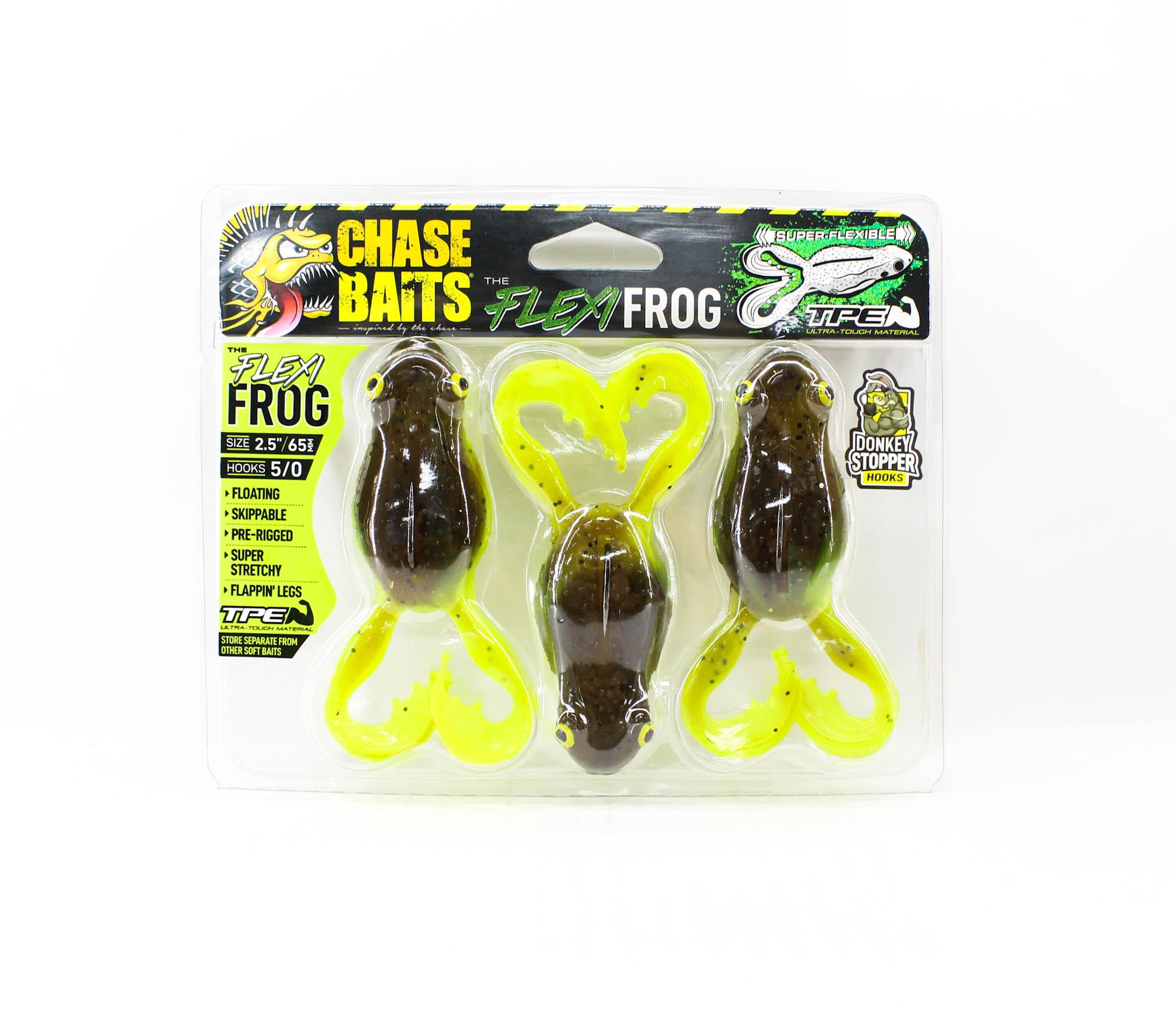 

Chasebaits Flexi Frog 65 мм Плавающая приманка 3 шт./уп. Зеленая тыква шартрез (4815)