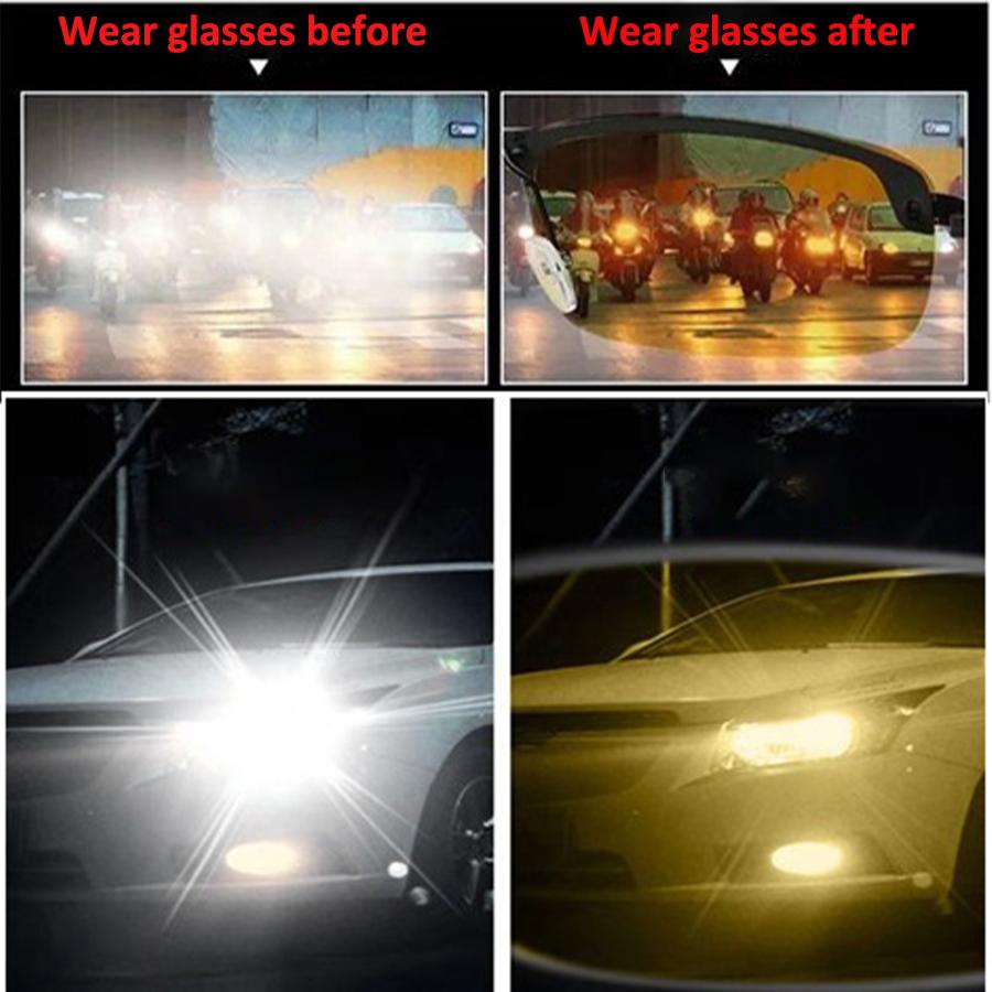 Polarisierte Nachtfahrbrille Blendschutz Nachtbrille Brille Gelb getönt UV400 Augenschutz Fliegerbrille