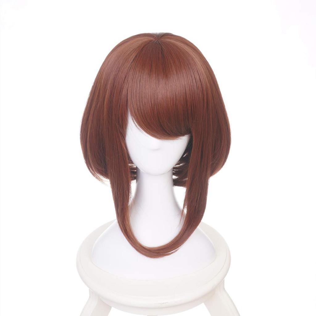Eileen My Hero Academia Uraraka Ochako Travestimento Anime Festival Scolastico Rete Inclusa Parrucca, Resistente al Calore, Parrucca, Parrucca, Parrucca,