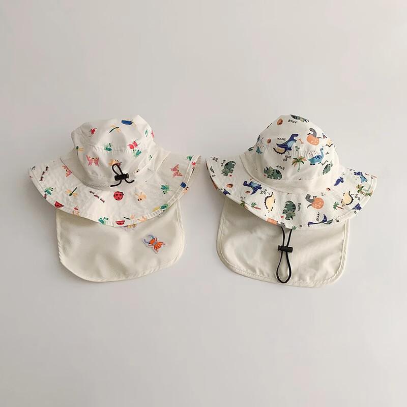 Children's Cartoon Wide Brim Beach Sun Hat