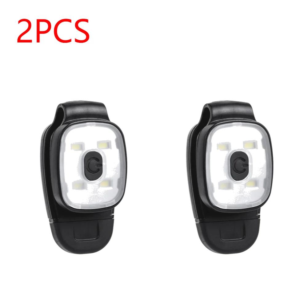 1-10PCS Lightweight Warning Lights USB Charging Portable Clip On Light Multifunction IPX4 Waterproof for Night Walking Fishing