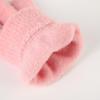 Winter Faux Rabbit Fur Knit Gloves for Women - Plush, Warm, Velvet-Lined, Five-Finger Design, Cute for Students and Ins Style