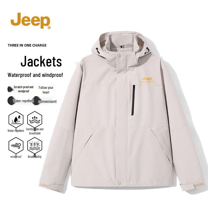 JEEP Loose Fit Hooded Water-Repellent Jacket XL